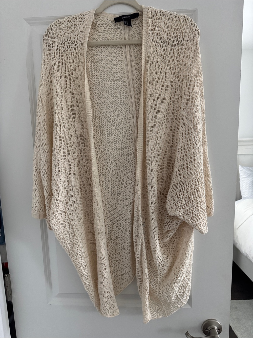 Forever 21 Cream Knit Shrug